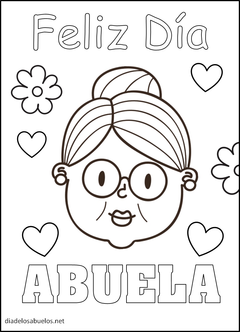 Tarjetas De Feliz D A De La Abuela Para Colorear D A De Los Abuelos